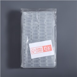 Органайзер для хранения, 64 баночки, 10 мл, 22.3×13×5.5 см, с наклейками, прозрачный