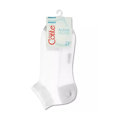 CONTE ELEGANT ACTIVE Короткие прозрачные носки с люрексом