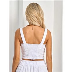 Топ белый на широких бретелях