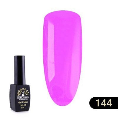 Гель лак Global Fashion BLACK ELITE 144, 8 мл