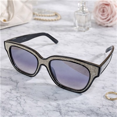 Очки женские солнцезащитные с блестками глиттером, арт.007.374