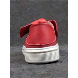 07-PDD69-5 RED Слипоны женские (натуральная кожа)