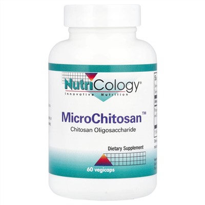 Nutricology, MicroChitosan, 60 вегетарианских капсул