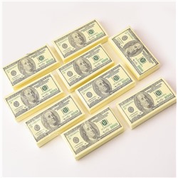 Салфетки сервировочные "ПАЧКА ДОЛЛАРОВ" 3 слоя, 10 штук, 33х33 см.
