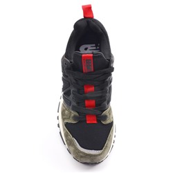 Sport + NB DB1321-11 Кроссовки чер-хаки текстиль+ замша