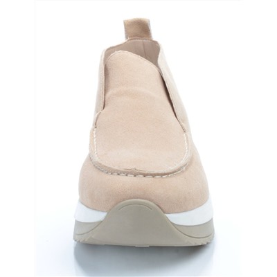 01-5576-6 BEIGE Ботинки демисезонные женские (натуральная замша, байка)