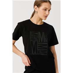 Футболка чёрная с принтом