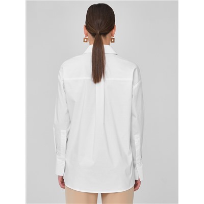 Блузка белая с принтом