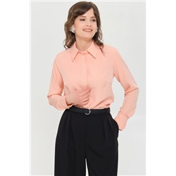 Блузка персикового цвета с длинным рукавом