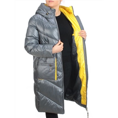 YM 2119 GRAY/BLUE Куртка зимняя женская MAYYIYA (200 гр. холлофайбера)