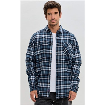 Рубашка F521-0460 blue-white