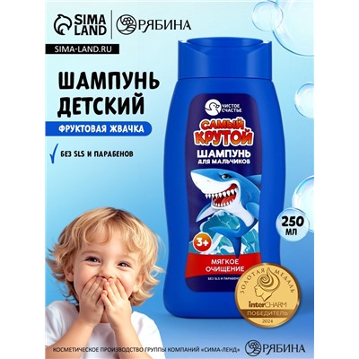 Шампунь детский для мальчиков «Самый крутой», мягкое очищение, 250 мл, Чистое счастье