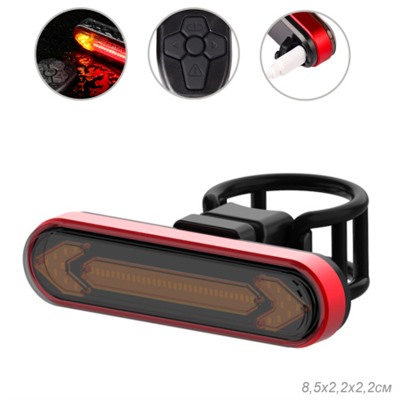 Фонарь задний COMIRON "JEDDAH" корпус: алюминий/ABS, IP67 свет: 36LED, 100lm аккум 500mAh, USB поворотные сигналы с дистанционным управлением /уп 100/