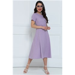 Платье лавандового цвета в мелкий горошек