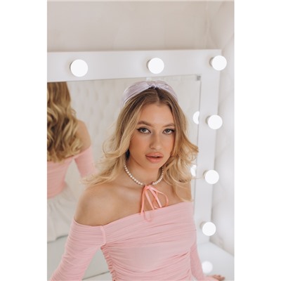 Ободок для волос QF «Трейси», 4 см, сиреневый