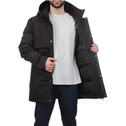 8896 BLACK Куртка мужская зимняя облегченная (130 гр. холлофайбер)