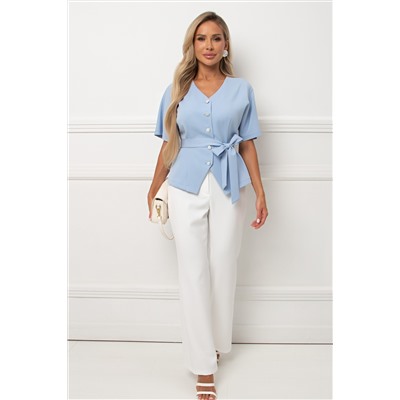 Жакет голубой с поясом Ильяна №1