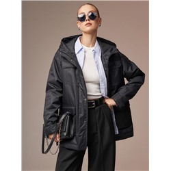 Плащ женский утепленный черный