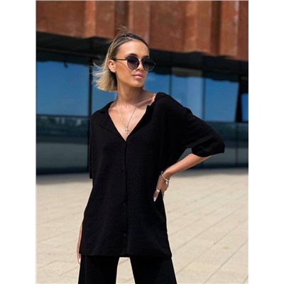 Комплект с бахромой SAMANTA, Черный