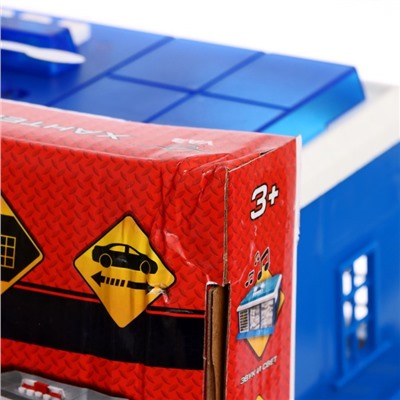 УЦЕНКА Игровой набор «Гараж полицейского участка с УАЗ Хантер», 22 см, ворота, световые и звуковые эффекты