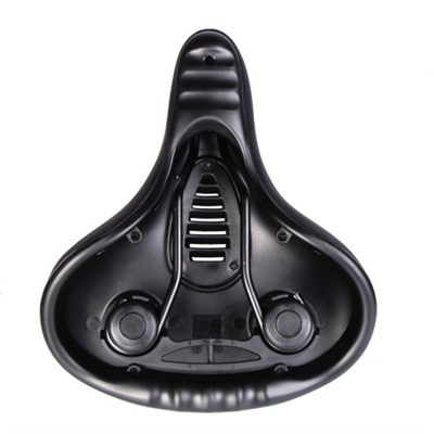 Седло велосипедное комфортное COMIRON TOKYO C012 265x220, Технологии: ED, MEMORY FOAM, Верх: PU с пресс. принтом, Цвет: Чёрный+Синий/ АКЦИЯ /уп 20/