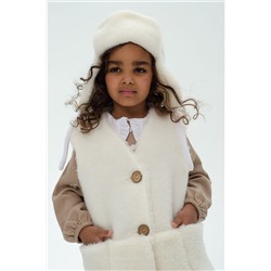 Жилет детский меховой ПЛЮША ваниль