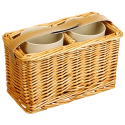 Корзина для пикника maclay, плетёная, 2 персоны, 33х33х20 см, лоза