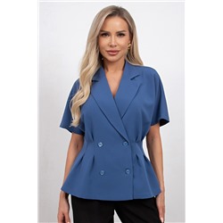 Жакет синий с короткими рукавами Абелия №6