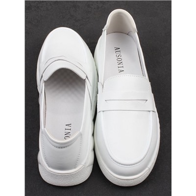06-YE290-2 WHITE Туфли женские (натуральная кожа)