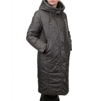 TR-2303 GREEN GRAY Пальто зимнее женское (верблюжья шерсть)