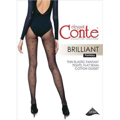 CONTE BRILLIANT Колготки женские в горошек с люрексом