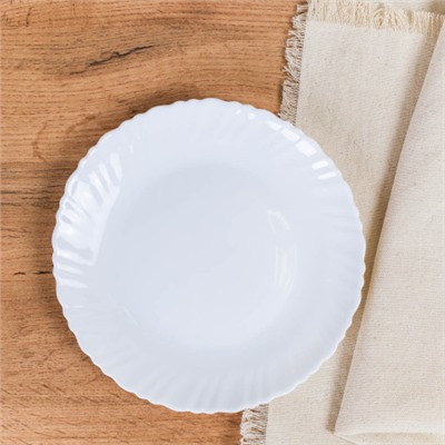 Тарелка плоская 190 мм десертная Классика белая  LHP-75 (WHITE)O30075CE (уп72) 735091