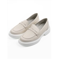03-YC382-2 LT. BEIGE Лоферы женские (натуральная кожа)