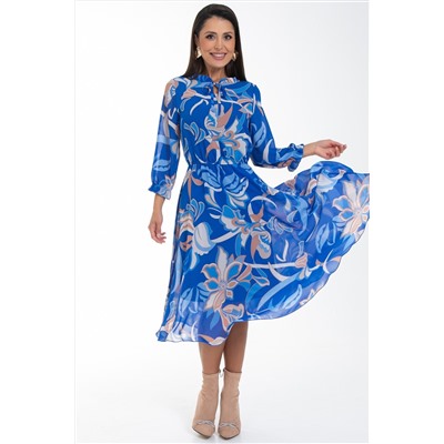 Платье шифоновое с принтом