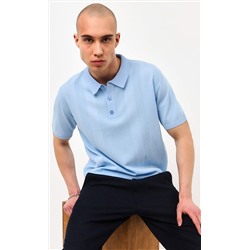 Футболка-поло F511-15702 l.blue