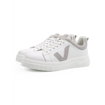 03-YC354-1 WHITE Полуботинки спортивные женские (натуральная кожа, натуральная замша)