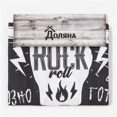 Фартук Доляна Rock'n'roll, 60 × 70 см, рогожка, хлопок 100 %, 160 г/м²