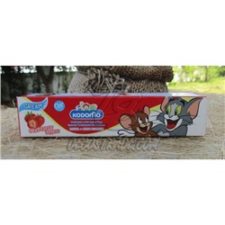 Детская зубная паста «Клубника» от Kodomo, Strawberry Toothpaste For Kids, 40 гр
