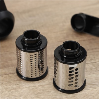 Тёрка барабанного типа Magistro Vegan Pro, 2 сменных насадки, чёрная