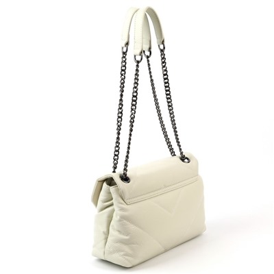 Женская кожаная сумка 6021 Офф Вайт