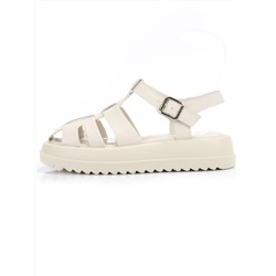 08-PEAG35-1 LT. BEIGE Босоножки женские (натуральная кожа)