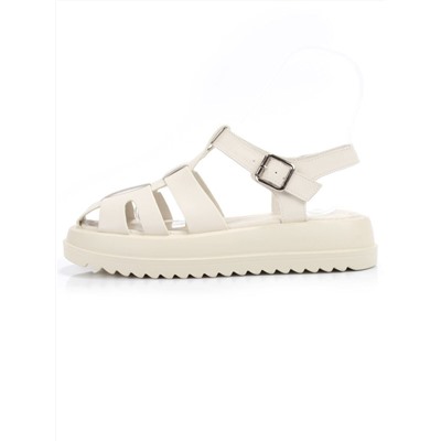 08-PEAG35-1 LT. BEIGE Босоножки женские (натуральная кожа)