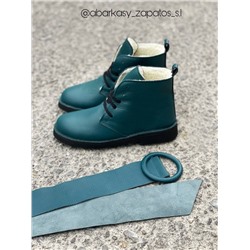 Ab.Zapatos 4619/2 Petrol+Ab.Z cinturón 130 napa Petrol АКЦИЯ