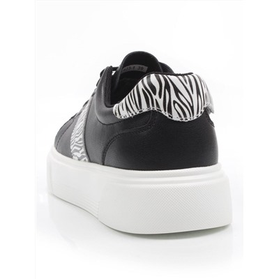 03-YC523-1 BLACK Полуботинки спортивные женские (натуральная кожа)