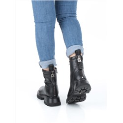 04-M3-L860 BLACK Ботинки зимние женские (натуральная кожа, натуральный мех)