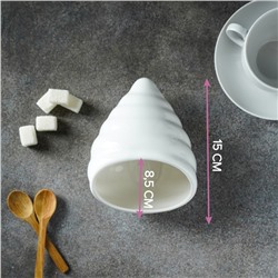 Сахарница Magistro «Ракушка», 330 мл, фарфор, белая