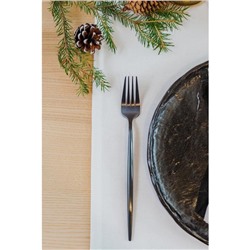 Столовые приборы Magistro «Фолк», 4 предмета, нержавеющая сталь, чёрные