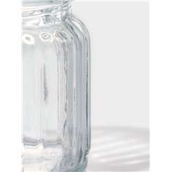 Банка для сыпучих Доляна «Зайка в золотом», 230 мл, с керамической крышкой, стекло, прозрачная