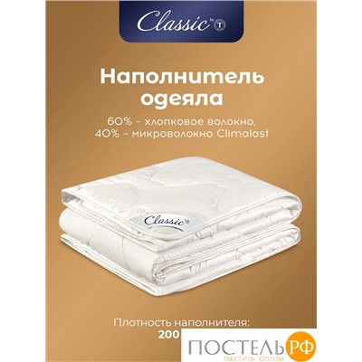 Classic by T ДЕМЕТРА Одеяло 172х205, 1пр., см.хлопок/хлопок/микровол.