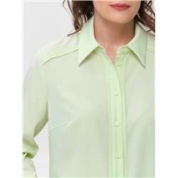 Блузка бледно-зелёная с длинным рукавом